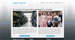 Desktop Screenshot of lager-leipzig.de